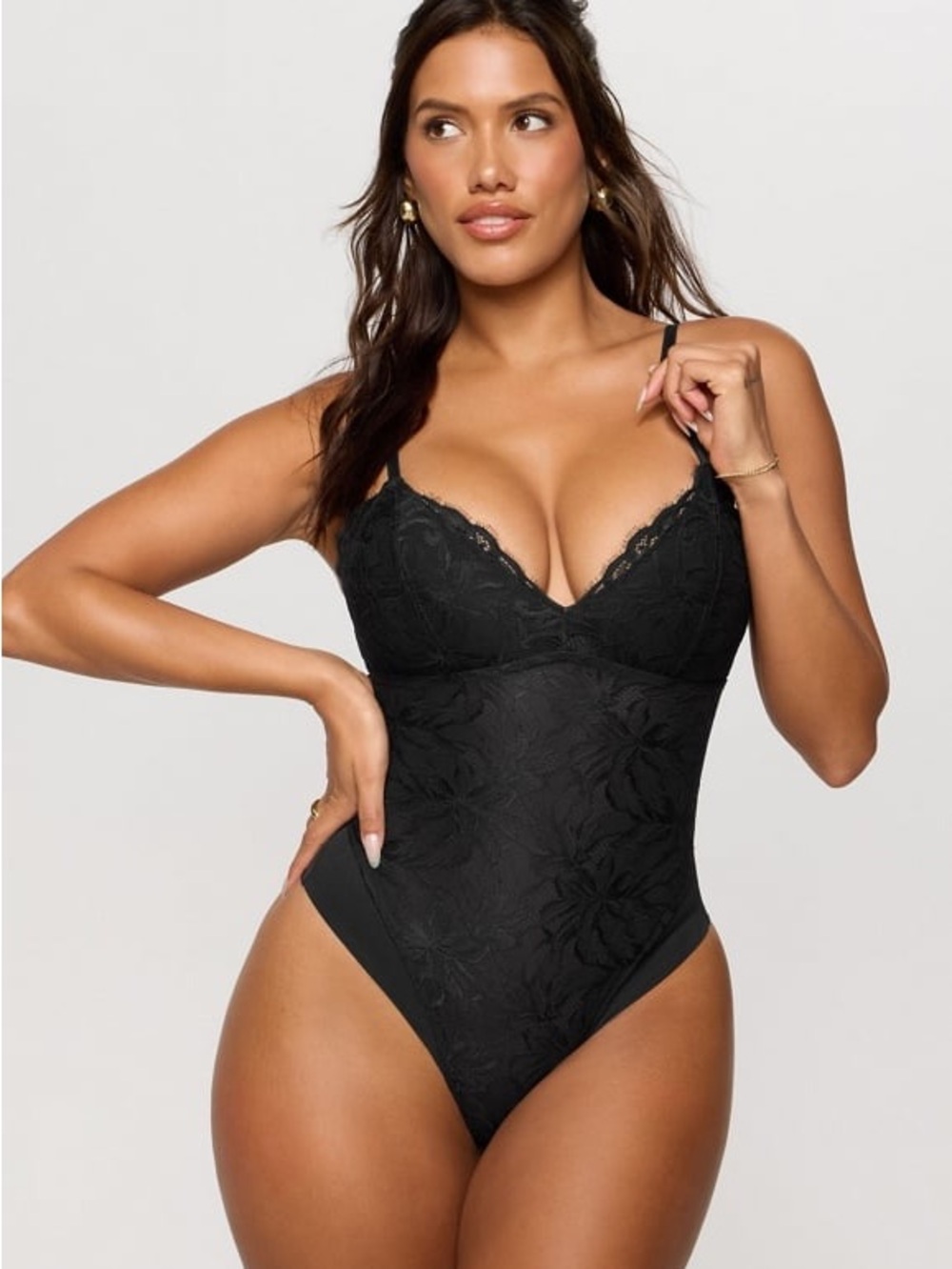 YITTY Black smoothing Lace Bodysuit- Small